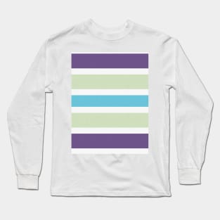 SIMPLE PASTEL GEOMETRIC STRIPES Long Sleeve T-Shirt